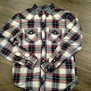 Mens casual button, snap down shirt